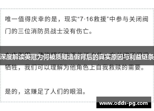深度解读英冠为何被质疑造假背后的真实原因与利益链条 深度解读英冠为何被质疑造假背后的真实原因与利益链条